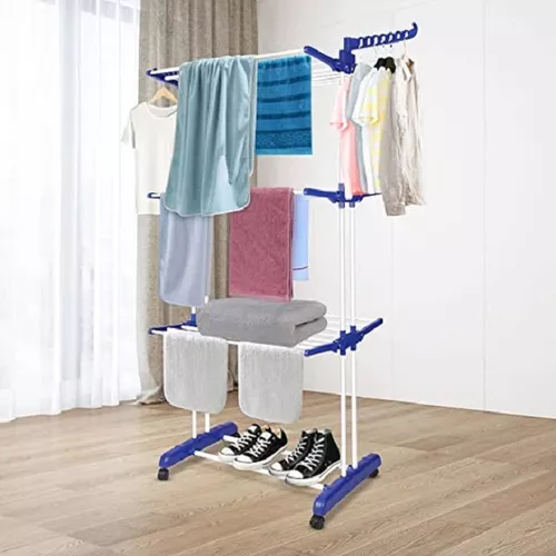 TENDEDERO COLGADOR SECAR ROPA PERCHERO PORTÁTIL ORGANIZADOR - 1