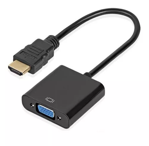 ADAPTADOR CONVERSOR CONVERTIDOR HDMI MACHO A VGA HEMBRA - 1