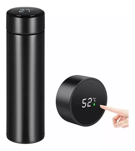 TAZA TERMO INTELIGENTE DIGITAL TÁCTIL LED TEMPERATURA COLOR NEGRO - 1