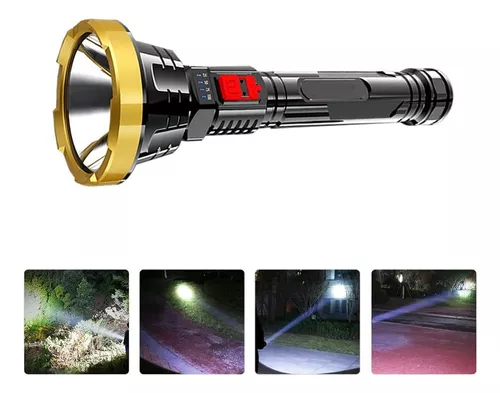 FOCO LINTERNA LED LARGO ALCANCE 350 METROS USB RECARGABLE - 1