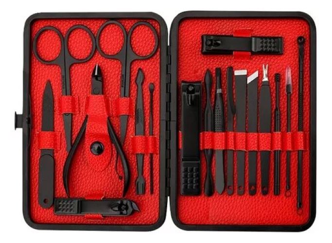 SET 18 JUEGO MANICURA ACERO INOXIDABLE ASEO PROFESIONAL - 1