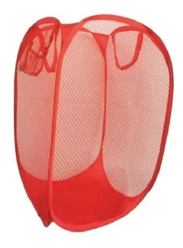 CANASTO MALLA PARA LA ROPA PLEGABLE LAVANDERÍA ORGANIZADOR - 1