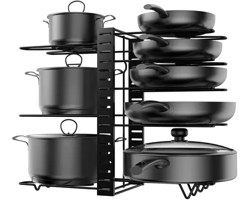 ORGANIZADOR ESTANTE MULTIUSO COCINA PLATOS OLLAS 8 NIVELES - 1