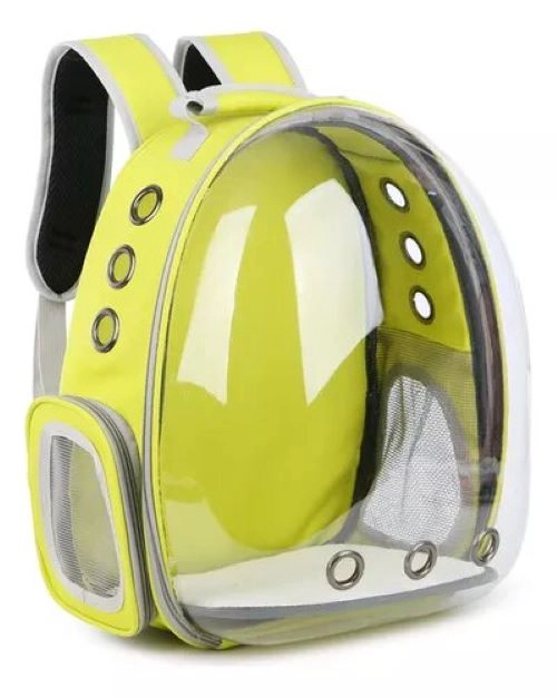 MOCHILA TRANSPORTADORA PERROS GATOS BOLSO TRANSPARENTE - 1