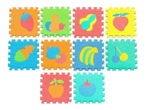 GOMA EVA ALFOMBRA SET 10 CUADROS 30X30 CM BEBÉS Y NIÑOS MULTICOLOR - 1