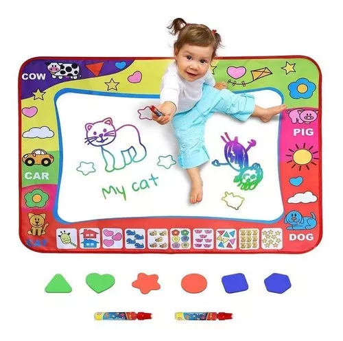ALFOMBRILLA DIBUJAR CON MARCADORES AL AGUA NIÑOS MULTICOLOR - 1