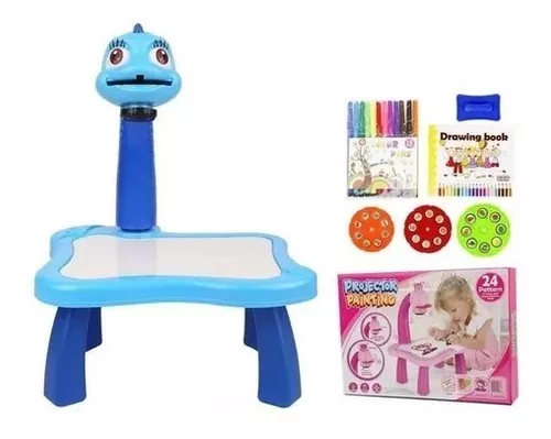 MESA DIBUJO DIDÁCTICA CON PROYECTOR INFANTIL + ACCESORIOS AZUL - 1