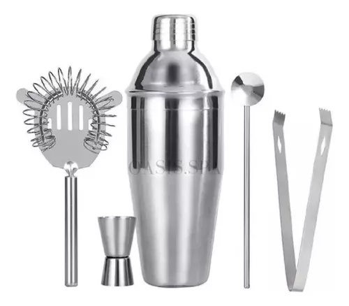 COCTELERA KIT DE UTENSILIOS CÓCTEL DE BAR INOXIDABLE 5 PCS - 1