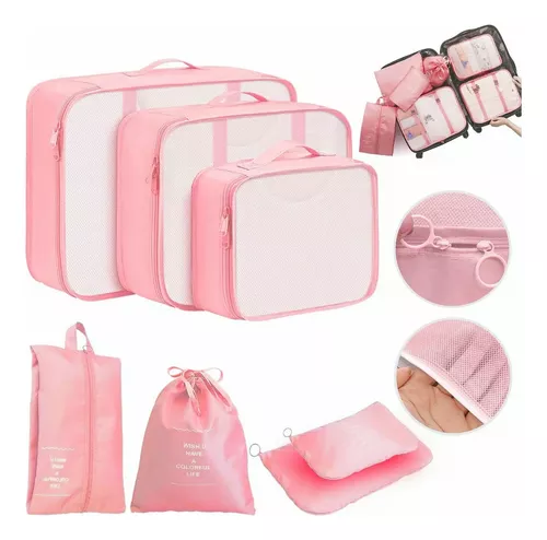 SET BOLSAS ORGANIZADORAS MALETAS 7 PIEZAS TELA - 1