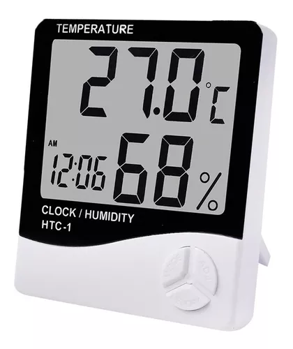RELOJ TERMOHIGROMETRO DIGITAL SENSOR TEMPERATURA Y HUMEDAD - 1