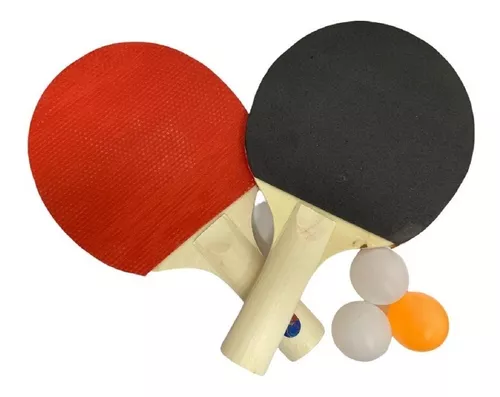 JUEGO KIT DE PING PONG 2 PALETAS+3 PELOTAS - 1