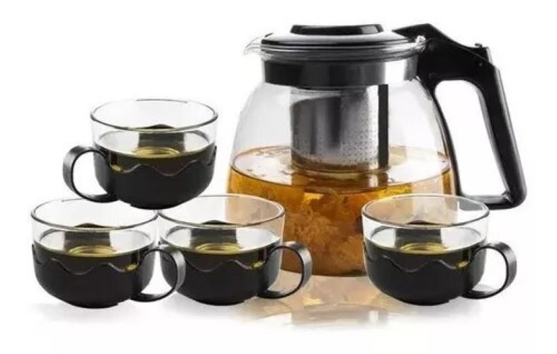 TETERA VIDRIO TETERA CON INFUSOR METALICO 900ML - 1