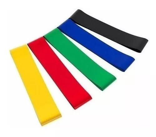 BANDA ELÁSTICA 5 PCS MAS BOLSO RESISTENCIA ENTRENAMIENTO - 1