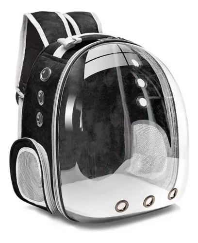 MOCHILA TRANSPORTADORA PERROS GATOS BOLSO TRANSPARENTE - 1