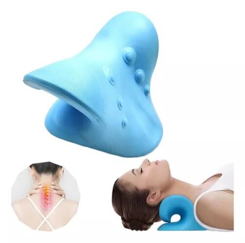 ALMOHADA TERAPÉUTICA TRACCIÓN CERVICAL CUELLO ALGODÓN BLANCO - 1