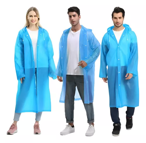 X3 PONCHO CAPA IMPERMEABLE LLUVIA COLOR AZUL - 1