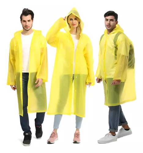 X3 PONCHO CAPA IMPERMEABLE LLUVIA COLOR AMARILLO - 1