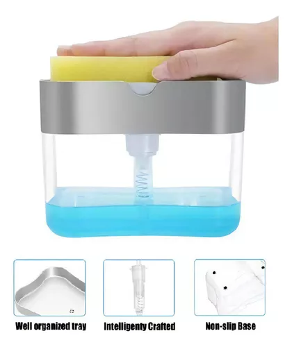 DISPENSADOR AHORRADOR LAVA LOZAS Y JABÓN LIQUIDO DE COCINA COLOR S/C - 1
