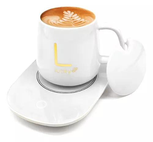 TAZA CON CALENTADOR ELÉCTRICO ELEGANTE COLOR BLANCO - 1