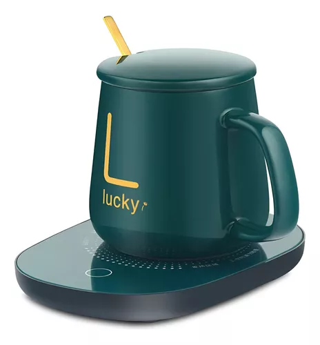 TAZA CON CALENTADOR ELÉCTRICO ELEGANTE COLOR VERDE - 1