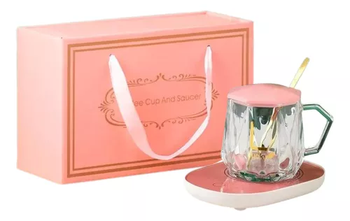 SET TAZA TRANSPARENTE + CALENTADOR + CUCHARA - 1