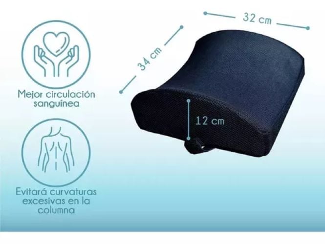 ALMOHADA COJÍN CERVICAL MEMORIA ORTOPÉDICO LUMBAR ERGONOMICA - 1