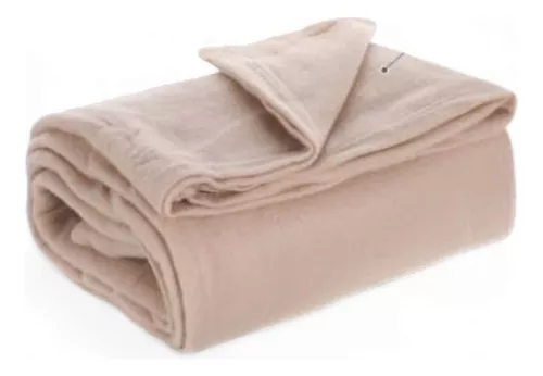 FRAZADA 1.5 PLAZAS POLAR BEIGE - 1