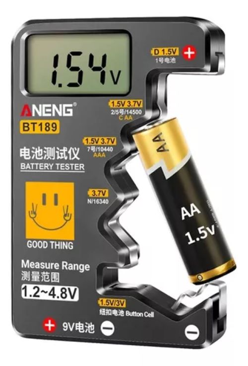 TESTER PROBADOR DE PILAS UNIVERSAL CON PANTALLA DIGITAL - 1