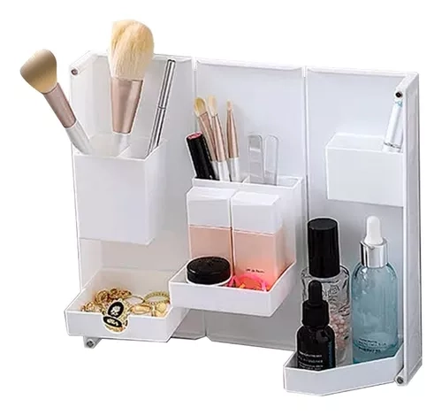 ORGANIZADOR PLEGABLE ESTUCHE CAJA PORTA LAPICES MAQUILLAJE - 1