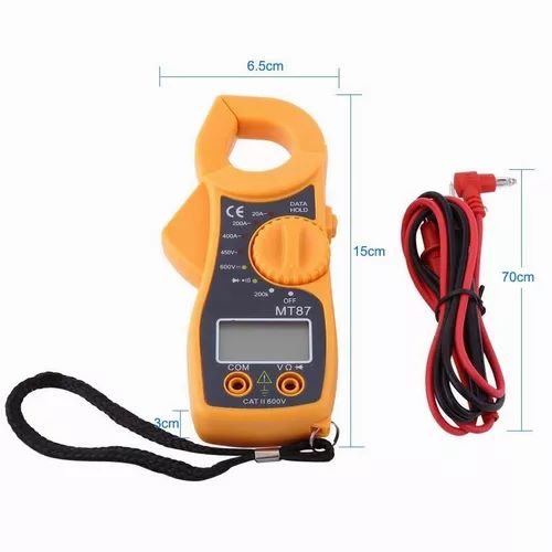 AMPERIMETRO DE TENAZA MULTIMETRO TESTER DIGITAL MT-87 - 1