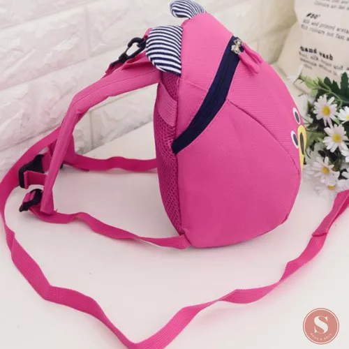 MOCHILA ANTI-PÉRDIDA CON ARNÉS SEGURIDAD NIÑOS ROSADO - 1