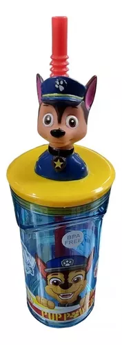 VASO TOMA JUGO CON BOMBILLA FIGURA 3D DISNEY NEGRO - 1