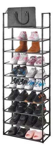 ZAPATERO ORGANIZADOR 10 PISOS 20 30 PARES NEGRO - 1