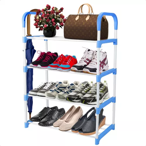 ZAPATERO ORGANIZADOR 4 PISOS ESTANTE 12 PARES - 1