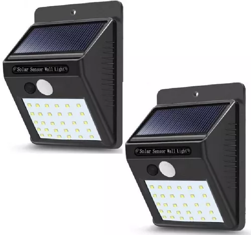 PACK X2 FOCO LED SOLARES EXTERIOR LUZ SOLAR FOCO LED SENSOR - 1