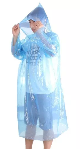 PONCHO IMPERMEABLE LLUVIA STANDAR ADULTO CON GORRO - 1