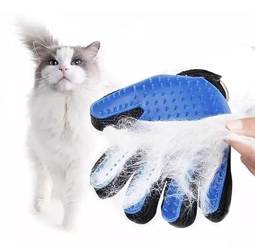 GUANTE CEPILLO PERROS GATOS QUITA SACA PELO MASCOTA - 1