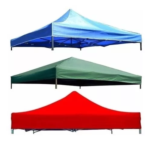 CARPA TOLDO PLEGABLE 3X3 AZUL SOLO LONA - 1