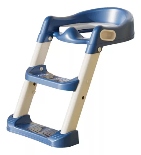 ADAPTADOR URINARIO INFANTIL CON ESCALERA AZUL - 1