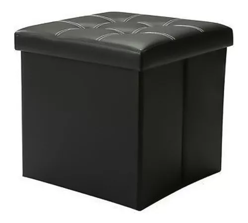 PUFF BAUL SILLA ECOCUERO PLEGABLE ORGANIZADOR 38CM X 38CM - 1