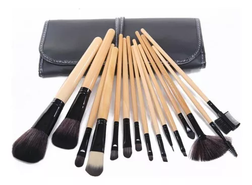 SET 15 BROCHAS PINCELES MAQUILLAJE + BOLSO ORGANIZADOR - 1