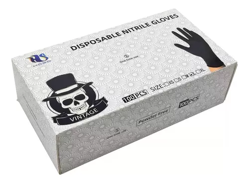 PACK 100 GUANTES NITRILO NEGROS O AZUL DEDOS TEXTURIZADOS - 1