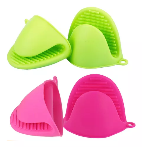 2 GUANTES PARA HORNO TOMA OLLA PROTECTOR DE SILICONA COCINA - 1