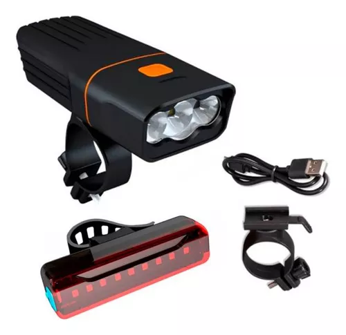 SET LUCES DELANTERA TRASERA BICICLETA POWER BANK - 1