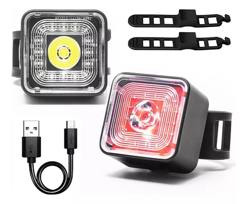 SET DE LUCES BICICLETA USB RECARGABLE DELANTERA Y TRASERA - 1