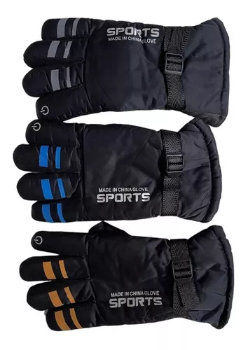 GUANTES POLAR NEGRO GRUESOS HOMBRE-CON CHIPORRO - 1
