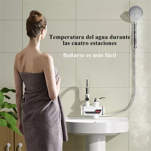LLAVE GRIFO AGUA DUCHA CALIENTE ELECTRICA LAVAPLATOS BAÑOS - 1