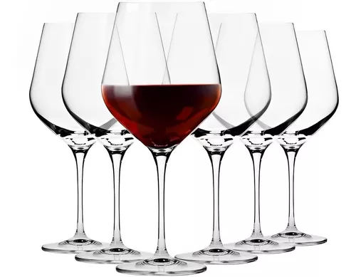 SET 6 COPAS 507ML VINO TINTO COCTEL APEROL BRUNELLO CRISTAR COLOR TRANSPARENTE - 1