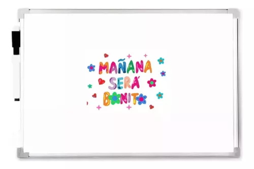 PIZARRA ACRÍLICA BLANCA MAGNÉTICA BORDE DE ALUMINIO 30X40 CM - 1