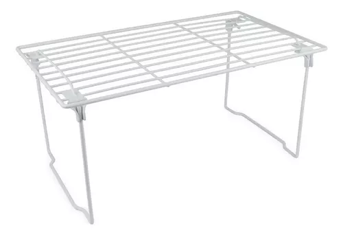 REPISA PLEGABLE METALICA APILABLE ORGANIZADOR DE COCINA COLOR BLANCO - 1